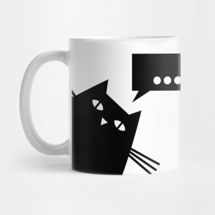 Cat watching in silence meme Mug